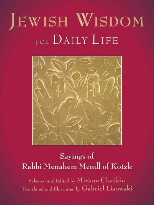 Cover image for Jewish Wisdom for Daily Life